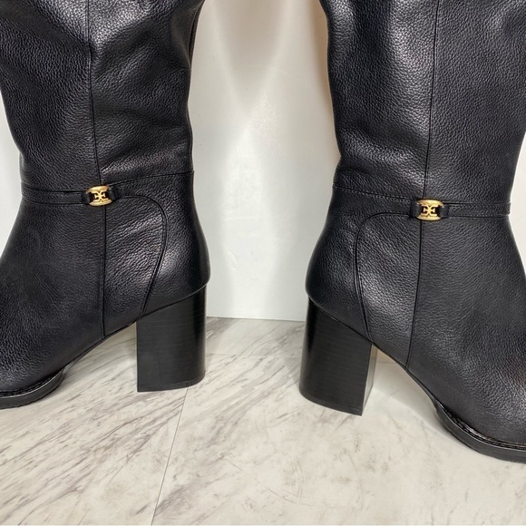 Sam Edelman Elsy Black Leather Heeled Tall Boot 11M - Picture 8 of 15